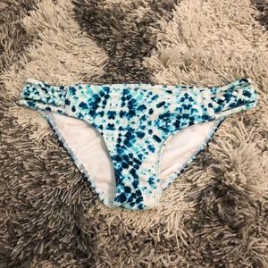 Blue and white Hollister bathing suit bottoms, XS